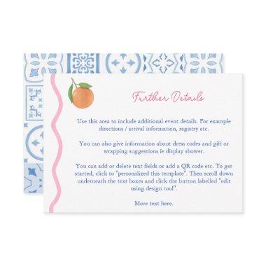 Boho Citrus Squiggle Wedding Shower Details Enclosure