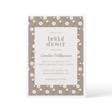 Boho Daisy Chain Floral Taupe