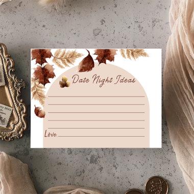 Boho Date Night Ideas Fall Bridal Shower Date Game Enclosure Invitations