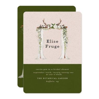 Boho Deer Antlers White Canopy