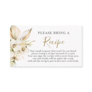 Boho Desert Bridal Shower Recipe Invitations Request