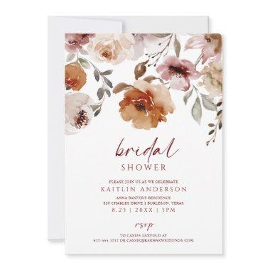 Boho Desert Terracotta Floral  Invita