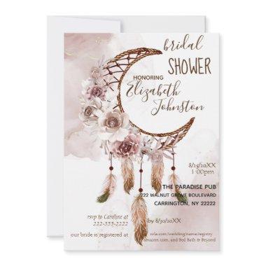 Boho Dream Catcher Bridal Shower Invitations