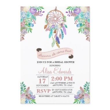 Boho Dreamcatcher Bridal Shower Invitations