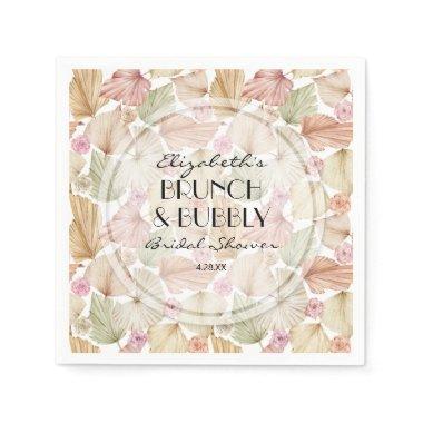 Boho Dried Leaves and Flowers  Napkins