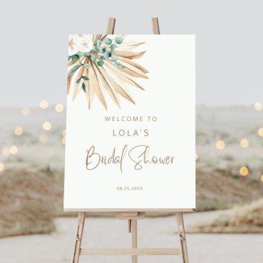 Boho Dried Palm Leaf Bouquet Welcome Foam Board