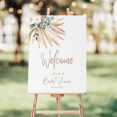 Boho Dried Palm Leaf Bouquet Welcome Foam Board