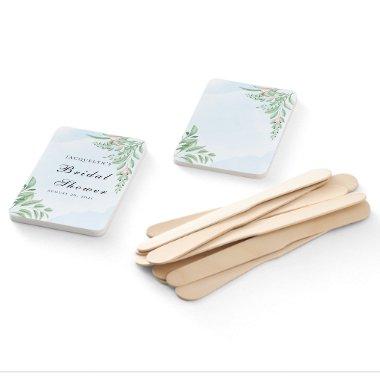 Boho Dusty Blue Eucalyptus  Hand Fan