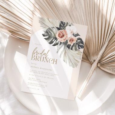 Boho Dusty Floral Bridal Brunch Invitations