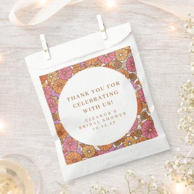 Boho Earthy Floral Bridal Shower Custom Thank You Favor Bag