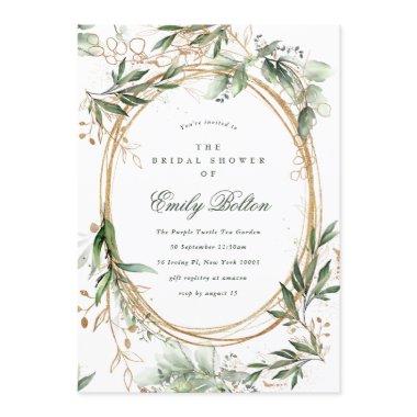 Boho Eucalyptus Gold Circles