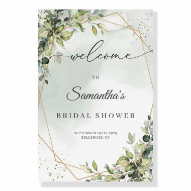 Boho eucalyptus greenery  welcome foam board
