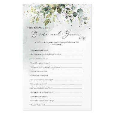 Boho Eucalyptus Who Knows the bride and groom Best