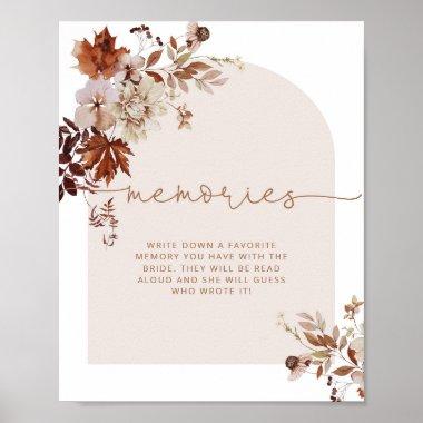 Boho fall arch memories with the bride poster