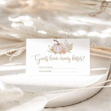 Boho fall guess how many kisses bridal game enclos enclosure