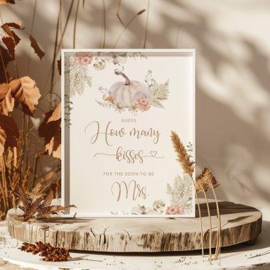 Boho Fall guess how many kisses  Poster