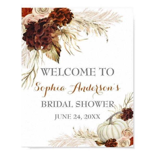 Boho Fall In Love Flora Burnt Orange  Poster