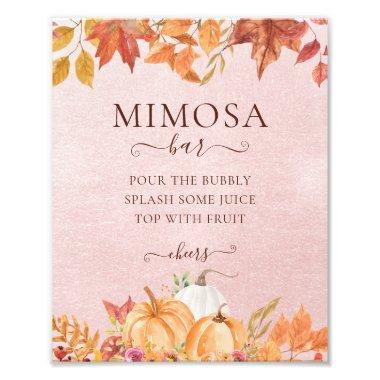 Boho Fall Pumpkin  Mimosa Bar Photo Print