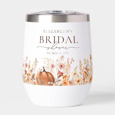 Boho Fall Pumpkin  Thermal Wine Tumbler
