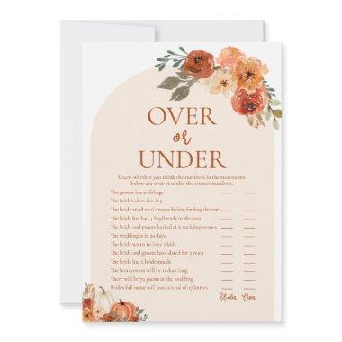 Boho Fall Pumpkin Over or Under  Game