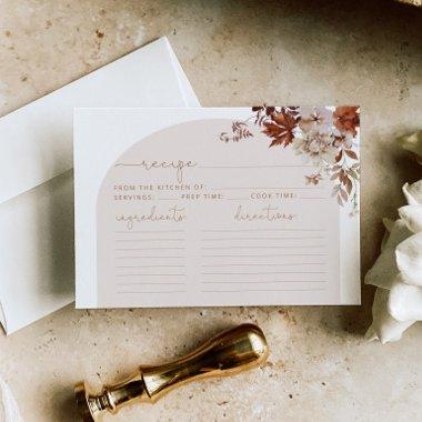 Boho fall recipe Invitations. Elegant arch Recipe Invitations