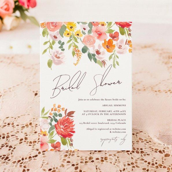 Boho fall rustic hand painted floral