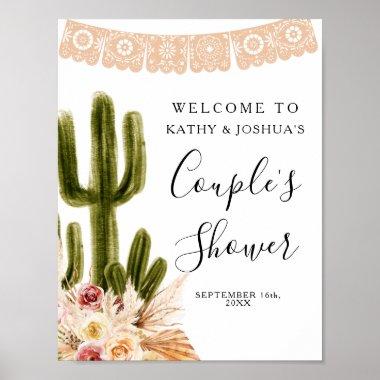 Boho Fiesta Taco 'bout Love Couple Shower Welcome Poster