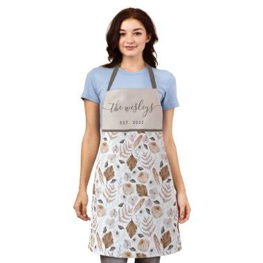 Boho Floral All-Over Print Apron