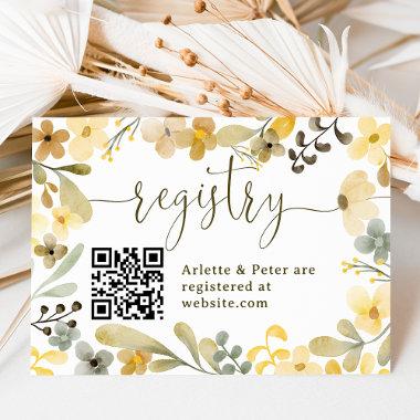 Boho floral autumn chic registry bridal shower enclosure Invitations