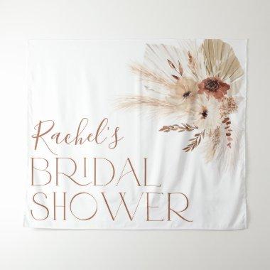 Boho Floral Bridal Shower Backdrop Tapestry