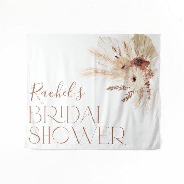 Boho Floral Bridal Shower Backdrop Tapestry