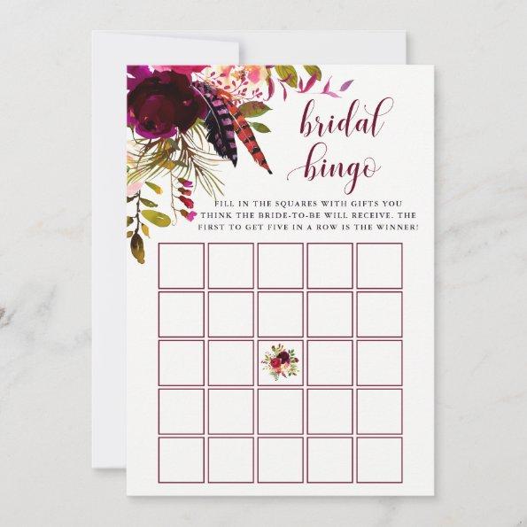 Boho Floral | Bridal Shower Bingo Game