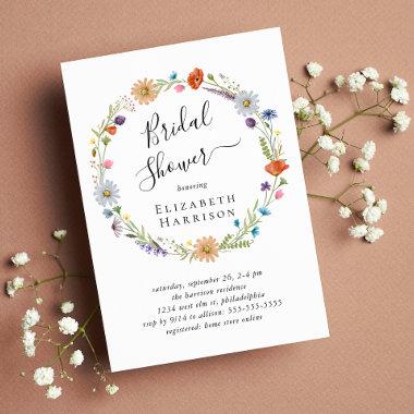 Boho Floral Bridal Shower Invitations