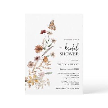 Boho Floral Bridal Shower Invitations