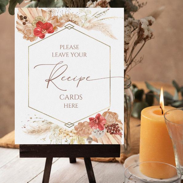 Boho Floral  Recipe  Sign
