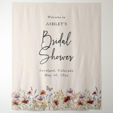Boho Floral Bridal Shower Tapestry
