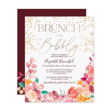 Boho floral brunch bubbly bridal shower budget