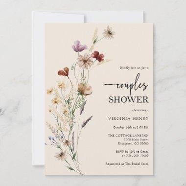 Boho Floral Couples Shower Invitations