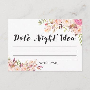 Boho Floral Date Night Idea Invitations