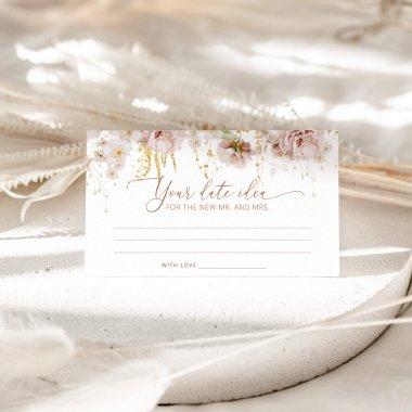Boho floral Date night ideas. Date jar Enclosure
