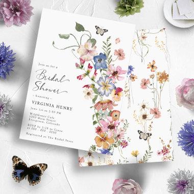 Boho Floral Elegant Bridal Shower Invitations