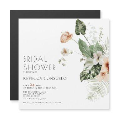 Boho Floral Greenery Bridal Shower Magnetic Invite