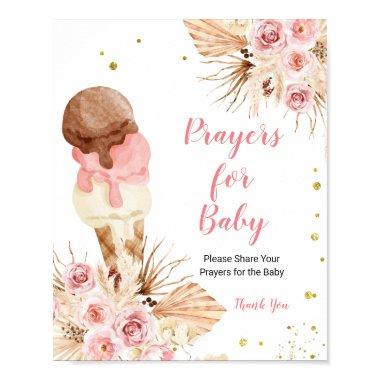 Boho Floral Ice Cream Prayers for Baby Poster