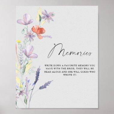 Boho floral memories with the bride poster