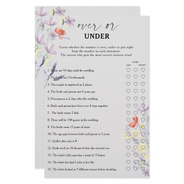 Boho Floral over or under  game