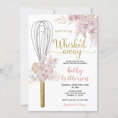 Boho Floral Soon to be Whisked Away Bridal Shower Invitations