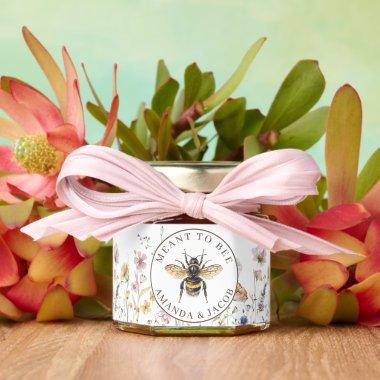 Boho Floral Wildflowers Wedding and Bridal Honey Jar Favors