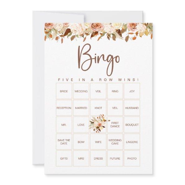 Boho Flowers Fall  Bingo Game