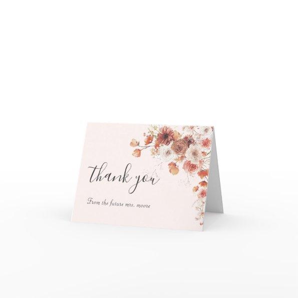 Boho Flowers Fall  Thank You
