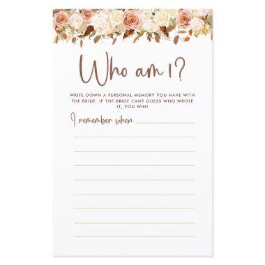Boho Flowers Fall | Who Am I Game